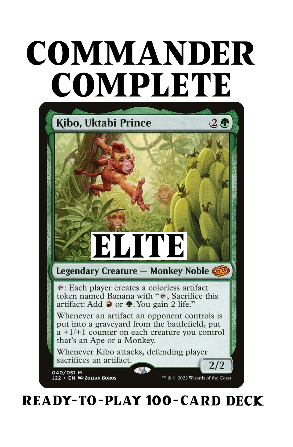 Kibo, Uktabi Prince ELITE Monkey Ape Tribal Artifact Magic MTG Commander Deck