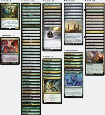 Lathril, Blade of the Elves ELITE Elf Tribal Magic MTG Custom Commande – CommanderComplete