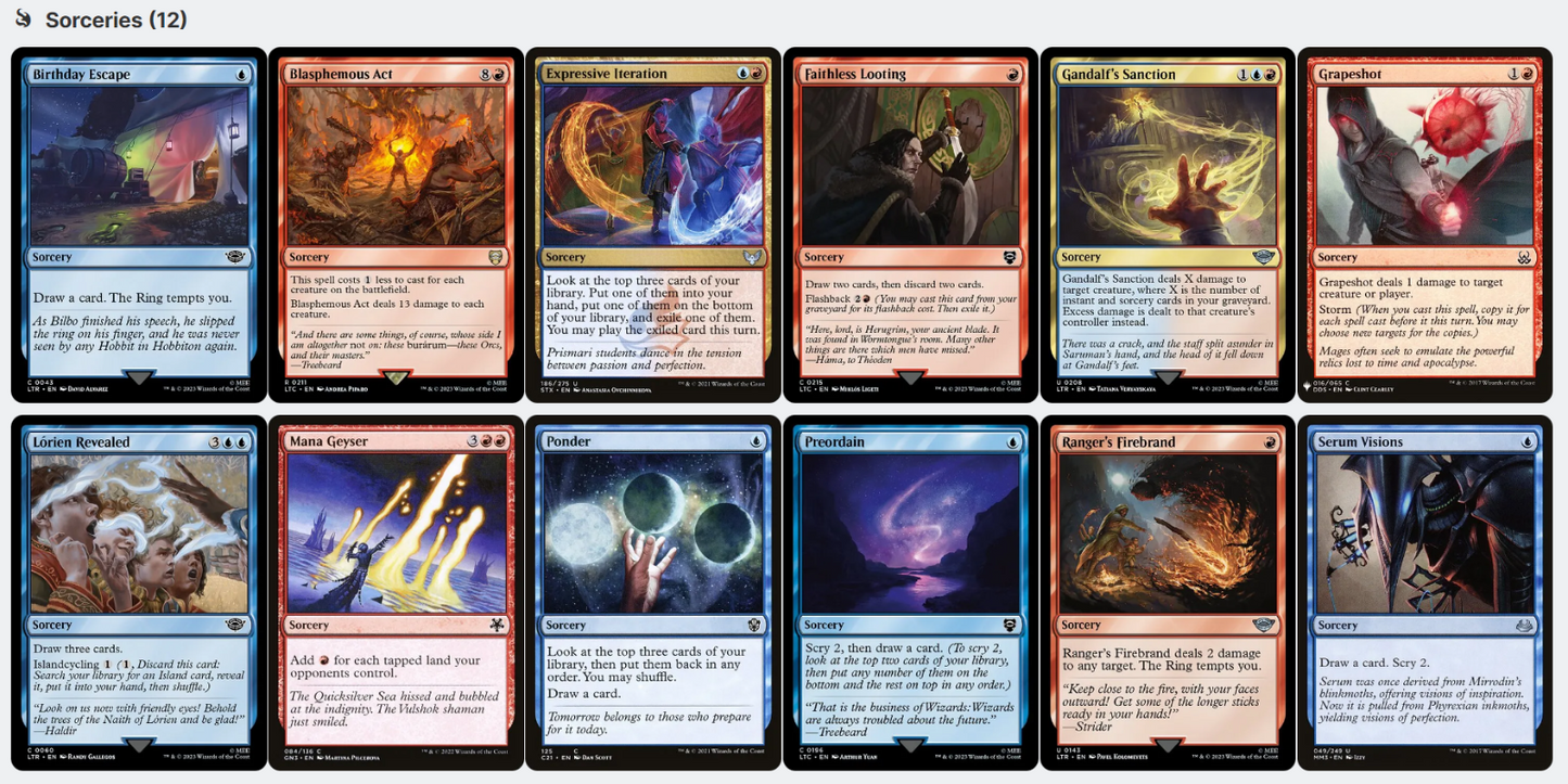 Gandalf the Grey LotR INSTANTS AND SORCERIES Magic MTG Custom Commande