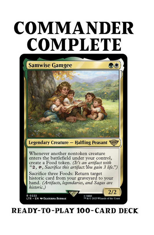 Samwise Gamgee LotR FOOD TOKENS Magic MTG Custom Commander Deck