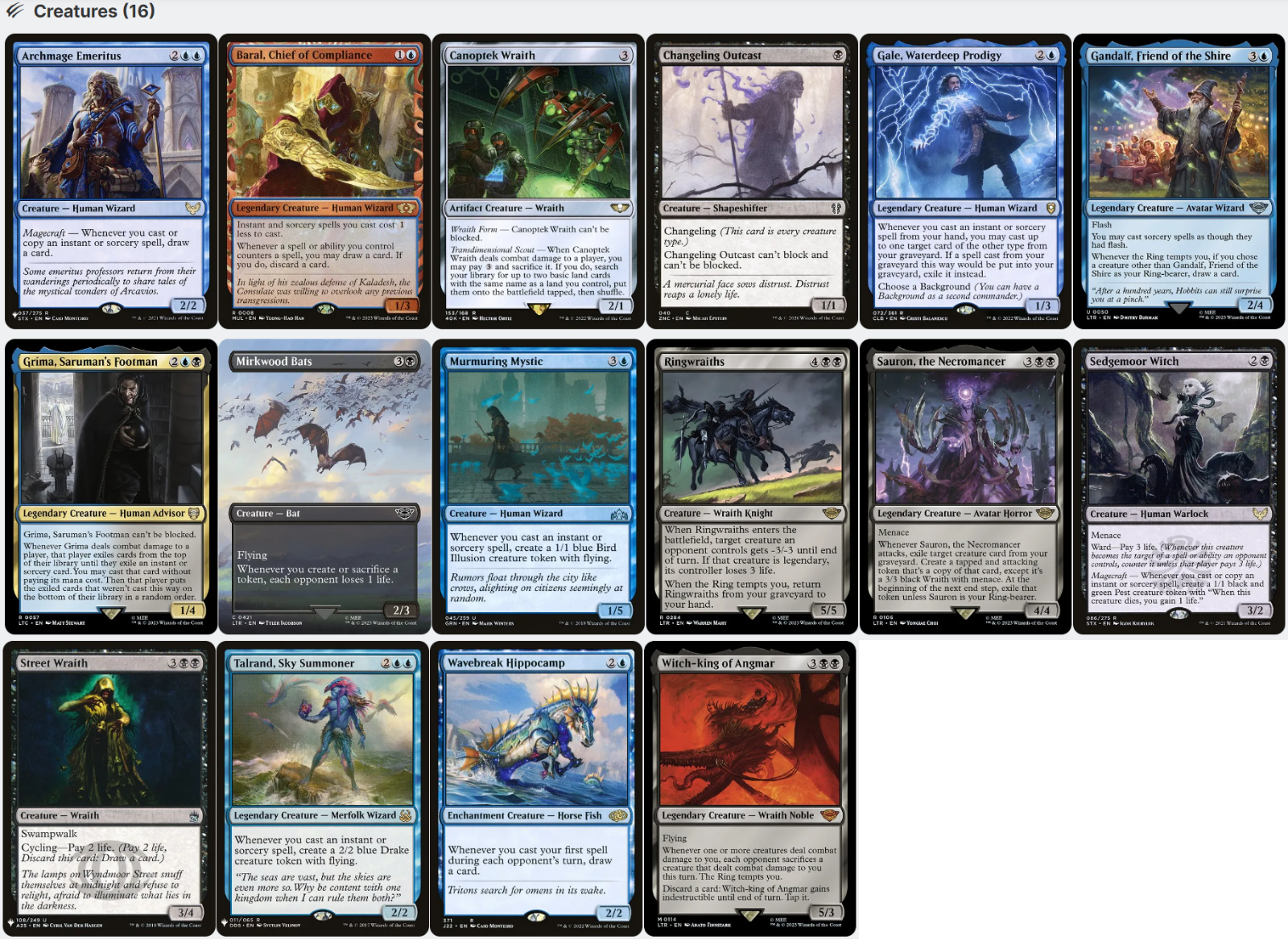 mtg nazgul commander deck Lord of the Nazgul LotR INSTANTS and SORCERIES Magic MTG Custom Comman