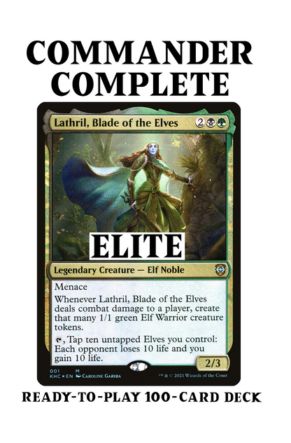 Lathril, Blade of the Elves ELITE Elf Tribal Magic MTG Custom Commander Deck
