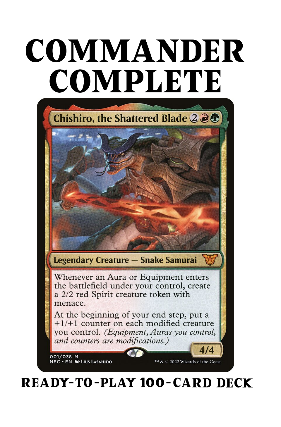 Chishiro, the Scattered Blade Modified Counters Auras Equipment Magic MTG Commander Deck