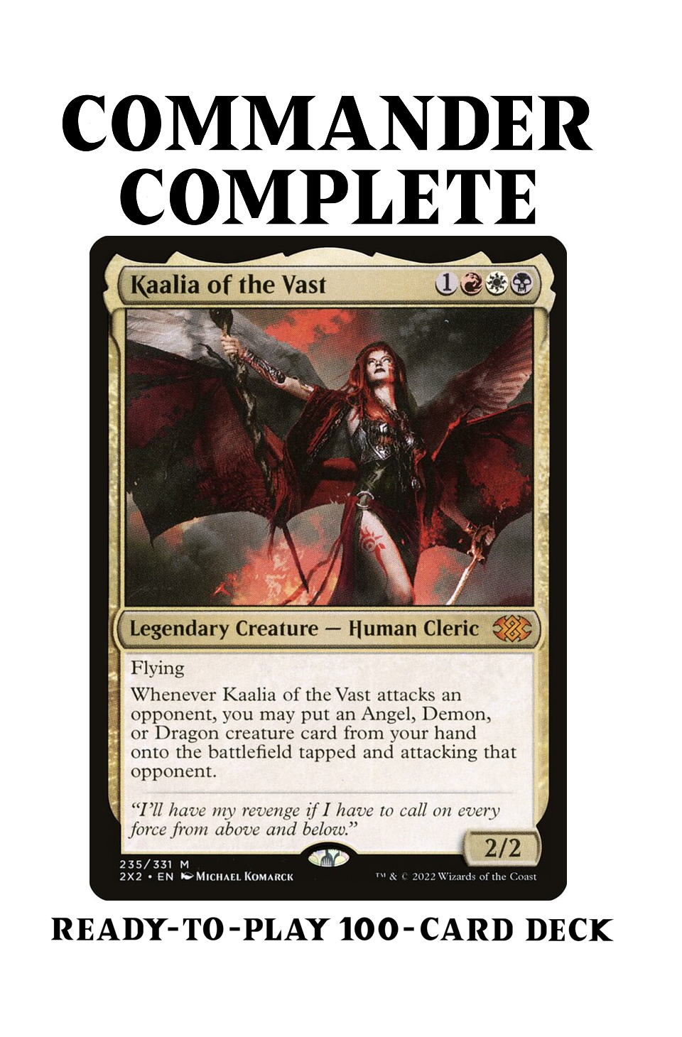 Kaalia of the Vast Angels Demons Dragons Magic MTG Commander Deck