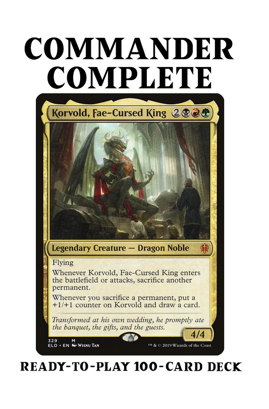 Korvold, Fae-Cursed King Sacrifice Tokens Treasure Magic MTG Commander Deck
