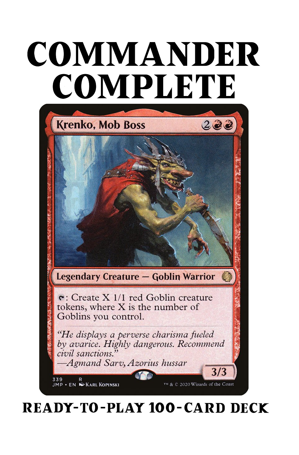 Krenko, Mob Boss Goblin Tribal Tokens Magic MTG Commander Deck
