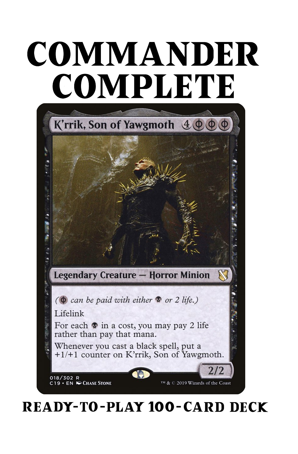 K'rrik, Son of Yawgmoth Phyrexian Mana Lifegain Magic MTG Commander Deck