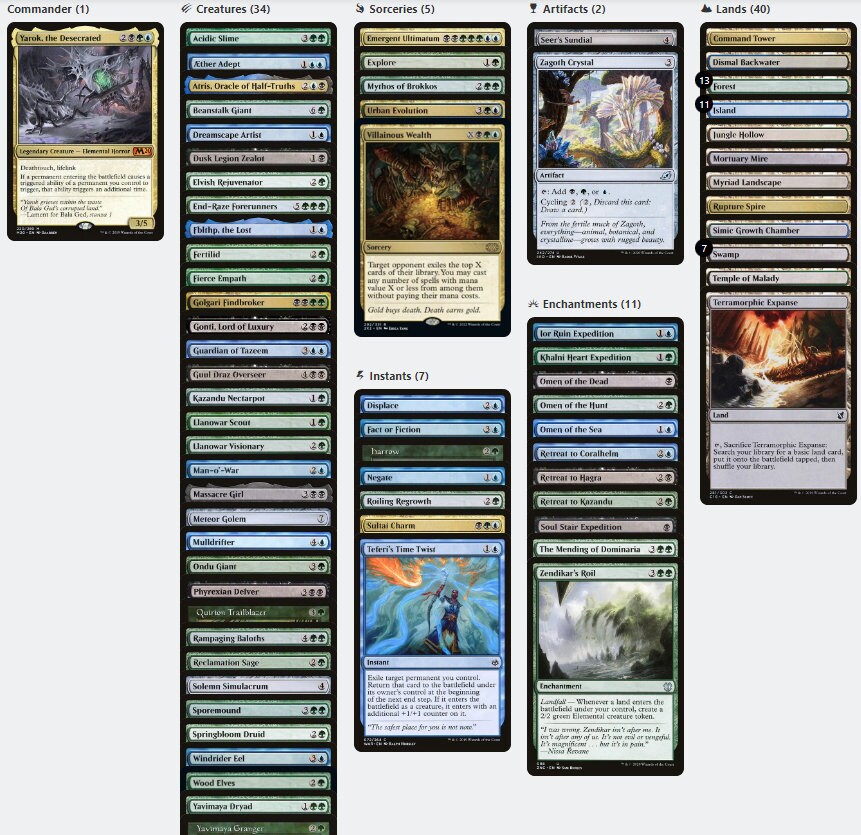 mtg yarok commander deck Yarok, the Desecrated Enters the Battlefield Double Trigger Magic MTG Commander Deck