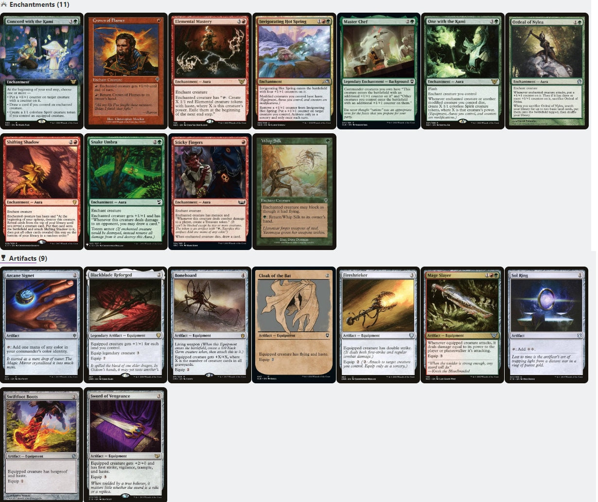 mtg commander equipment deck Chishiro, the Scattered Blade Modified Counters Auras Equipment Magic MTG Commander Deck