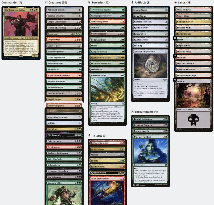 The Beamtown Bullies Reanimation Goaded Gift Magic MTG Commander Deck CommanderComplete The Beamtown Bullies Reanimation Goaded Gift Magic MTG Commander Deck CommanderComplete