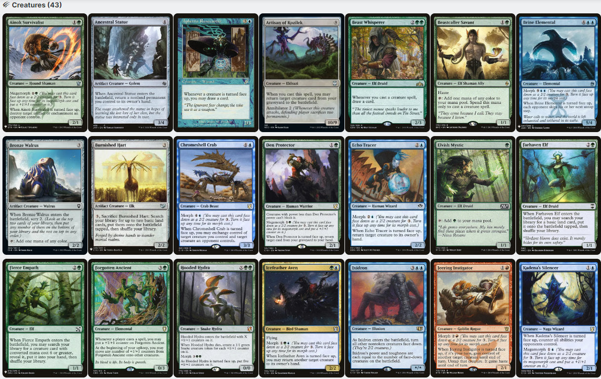 Animar, Soul of Elements Morphs Temur Magic MTG Commander Deck Animar, Soul of Elements Morphs Temur Magic MTG Commander Deck
