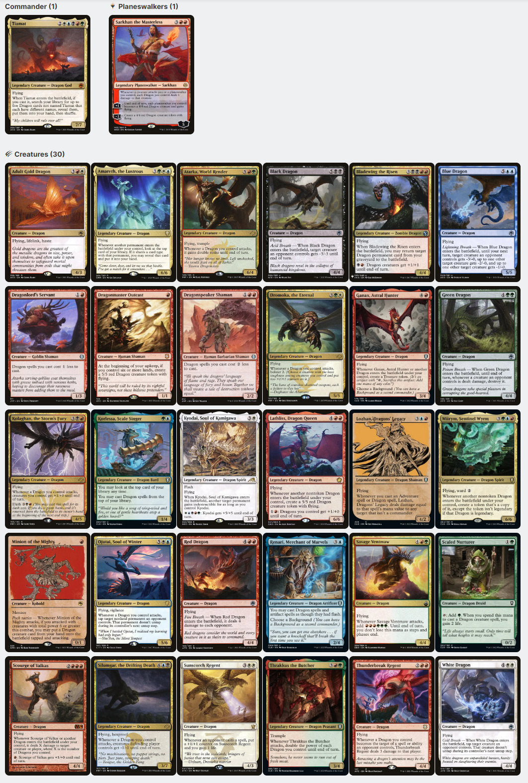 Tiamat Dragon Tribal Five-Color DnD Magic MTG Commander Deck Tiamat Dragon Tribal Five-Color DnD Magic MTG Commander Deck