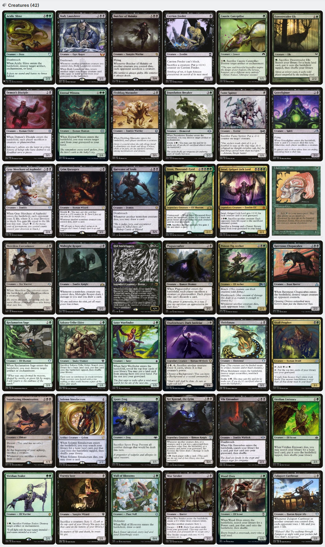 Meren of Clan Nel Toth Sacrifice and Reanimation Magic MTG Commander D ...