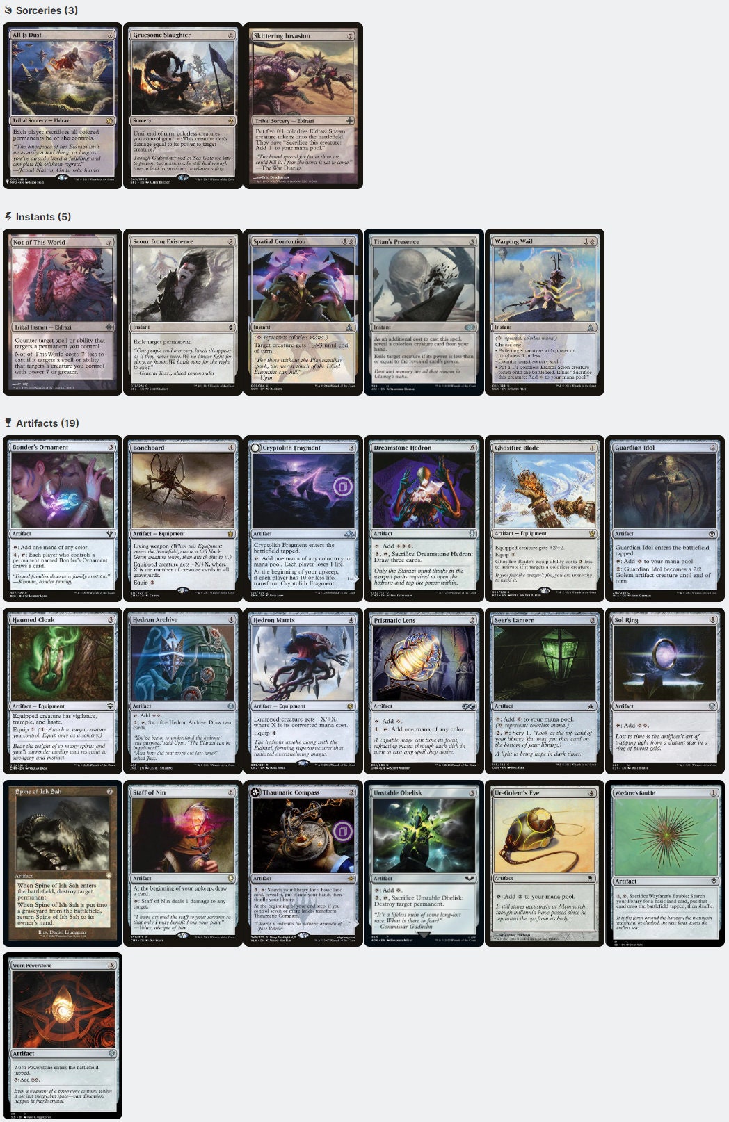 Eldrazi ULTIMATE Colorless Tribal Four Legendary Commanders Emrakul Ko ...