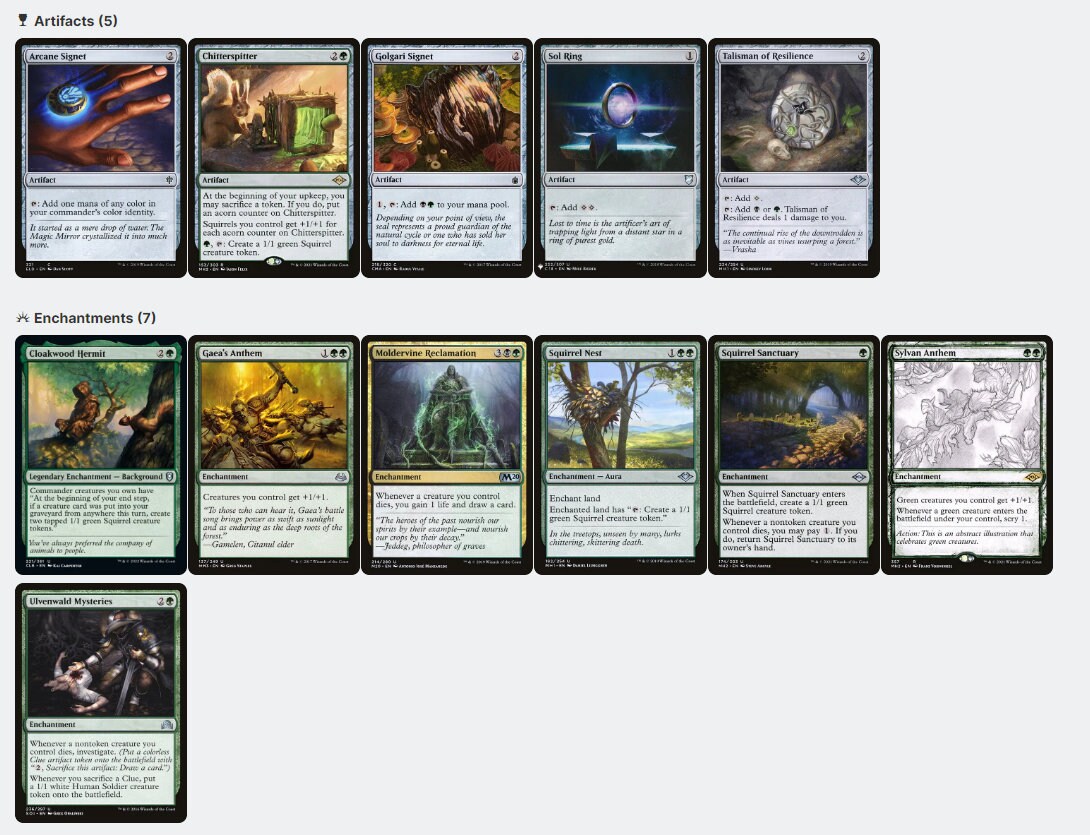 Chatterfang, Squirrel General Squirrel Tribal Token Sacrifice Magic MT CommanderComplete Chatterfang, Squirrel General Squirrel Tribal Token Sacrifice Magic MT CommanderComplete