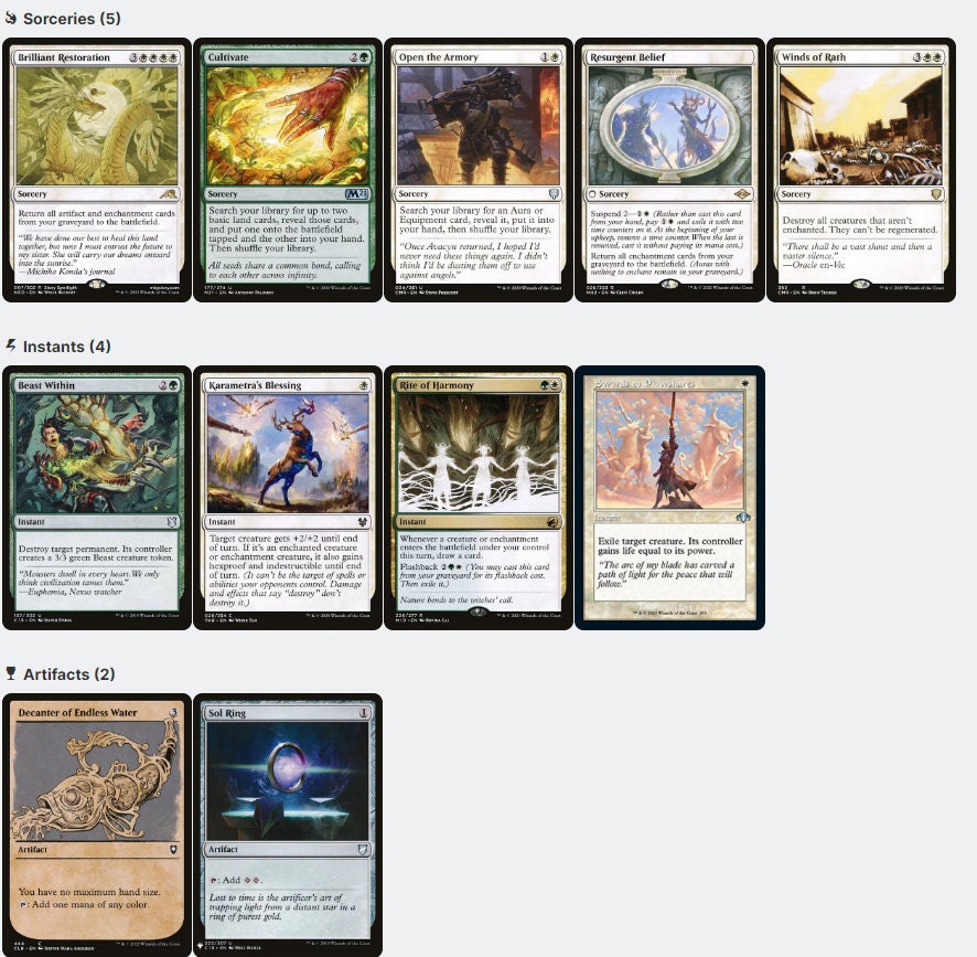 Sythis, the Hidden Hand Enchantress Magic MTG Commander Deck CommanderComplete Sythis, the Hidden Hand Enchantress Magic MTG Commander Deck CommanderComplete