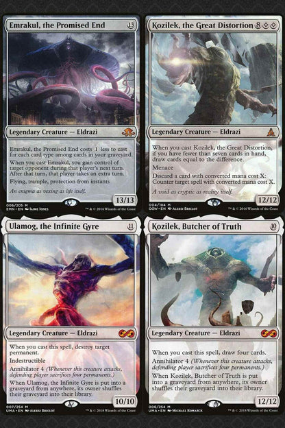 Eldrazi ULTIMATE  Colorless Tribal Four Legendary Commanders Emrakul Kozilek Ulamog Magic MTG Commander Deck