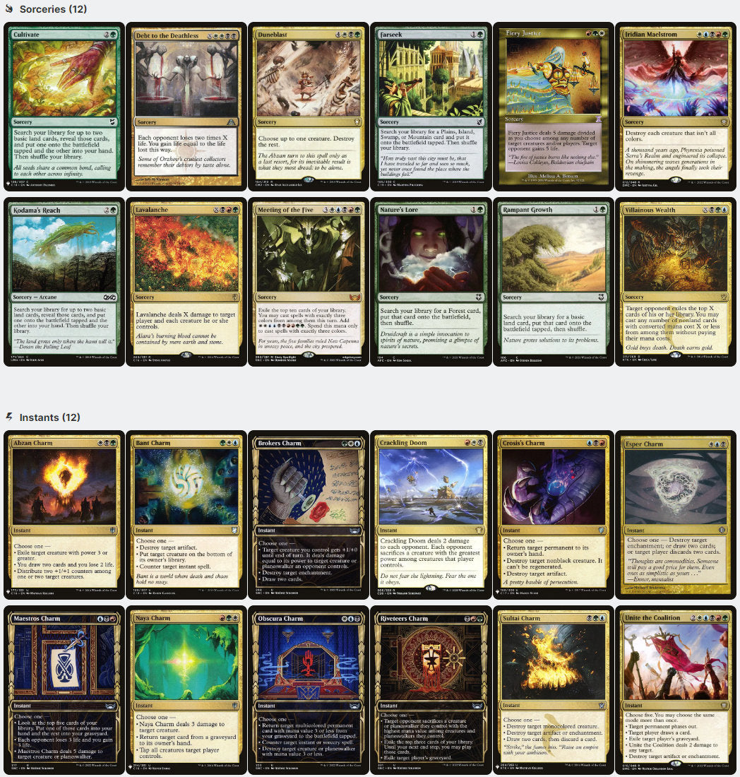 Omnath, Locus of All - Gold Cards Five Color Magic MTG Commander Deck Omnath, Locus of All - Gold Cards Five Color Magic MTG Commander Deck