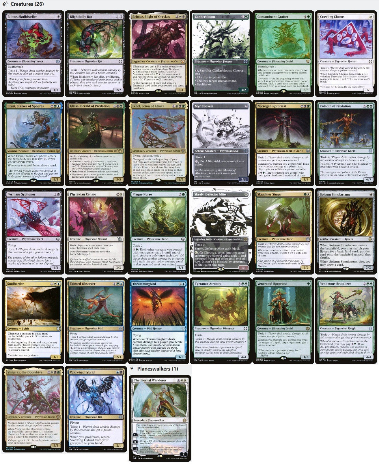 Atraxa, Grand Unifier PHYREXIAN INFECT PROLIFERATE Magic Mtg Custom Co CommanderComplete Atraxa, Grand Unifier PHYREXIAN INFECT PROLIFERATE Magic Mtg Custom Co CommanderComplete