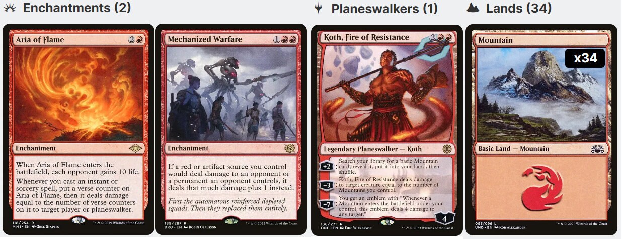 Urabrask/The Great Work RED SPELLS BURN Magic Mtg Custom Commander Deck Urabrask/The Great Work RED SPELLS BURN Magic Mtg Custom Commander Deck