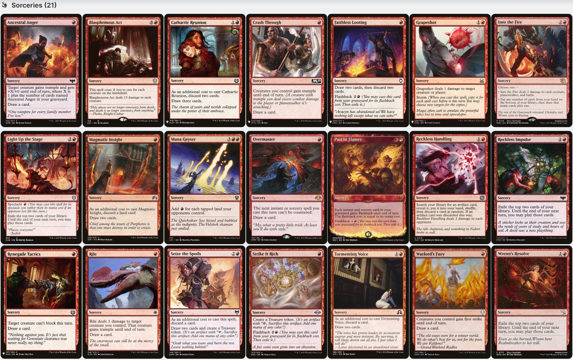 Urabrask/The Great Work RED SPELLS BURN Magic Mtg Custom Commander Deck Urabrask/The Great Work RED SPELLS BURN Magic Mtg Custom Commander Deck