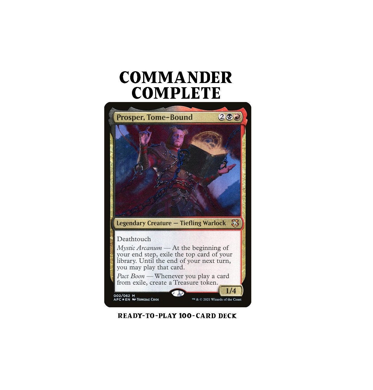Prosper, Tome-Bound TREASURE Cards from EXILE Magic MTG Custom Commander Deck