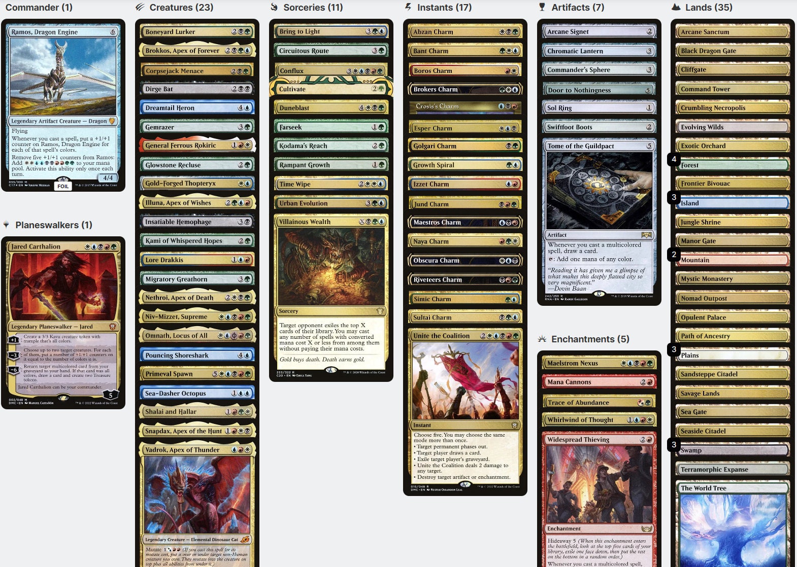 Ramos, Dragon Engine GOLD SPELLS MUTATE 5c Magic Mtg Custom Commander Deck Ramos, Dragon Engine GOLD SPELLS MUTATE 5c Magic Mtg Custom Commander Deck