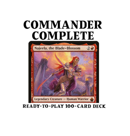 mtg najeela commander deck Najeela, Blade Blossom WARRIORS FIVE-COLOR Magic MTG Custom Commander Deck