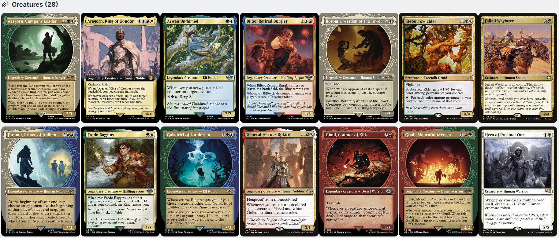 Aragorn, the Uniter LotR MULTICOLOR LEGENDS Magic MTG Custom Commander CommanderComplete Aragorn, the Uniter LotR MULTICOLOR LEGENDS Magic MTG Custom Commander CommanderComplete