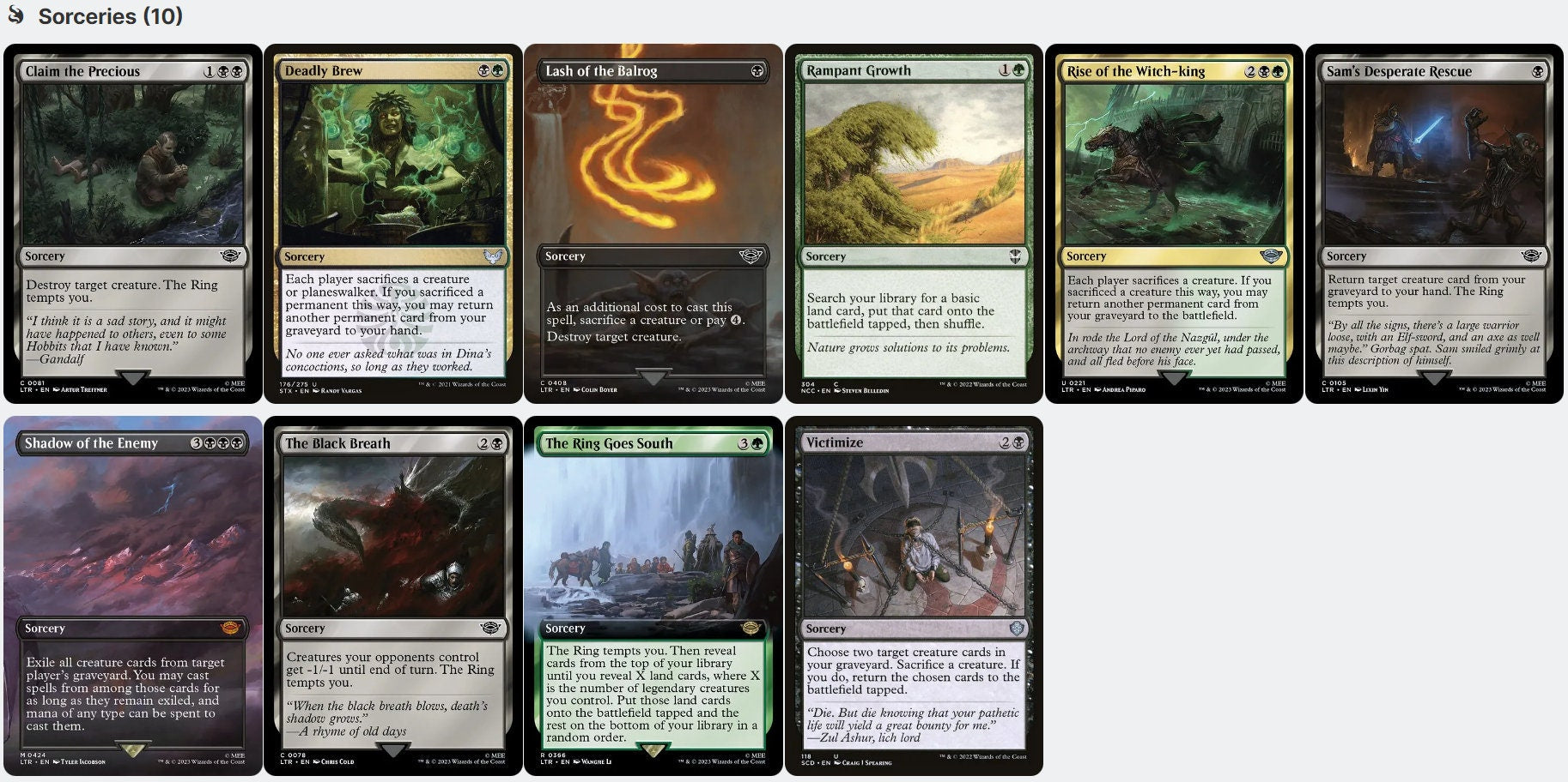 Smeagol, Helpful Guide LotR CREATURE SACRIFICE Magic MTG Custom Comman – CommanderComplete