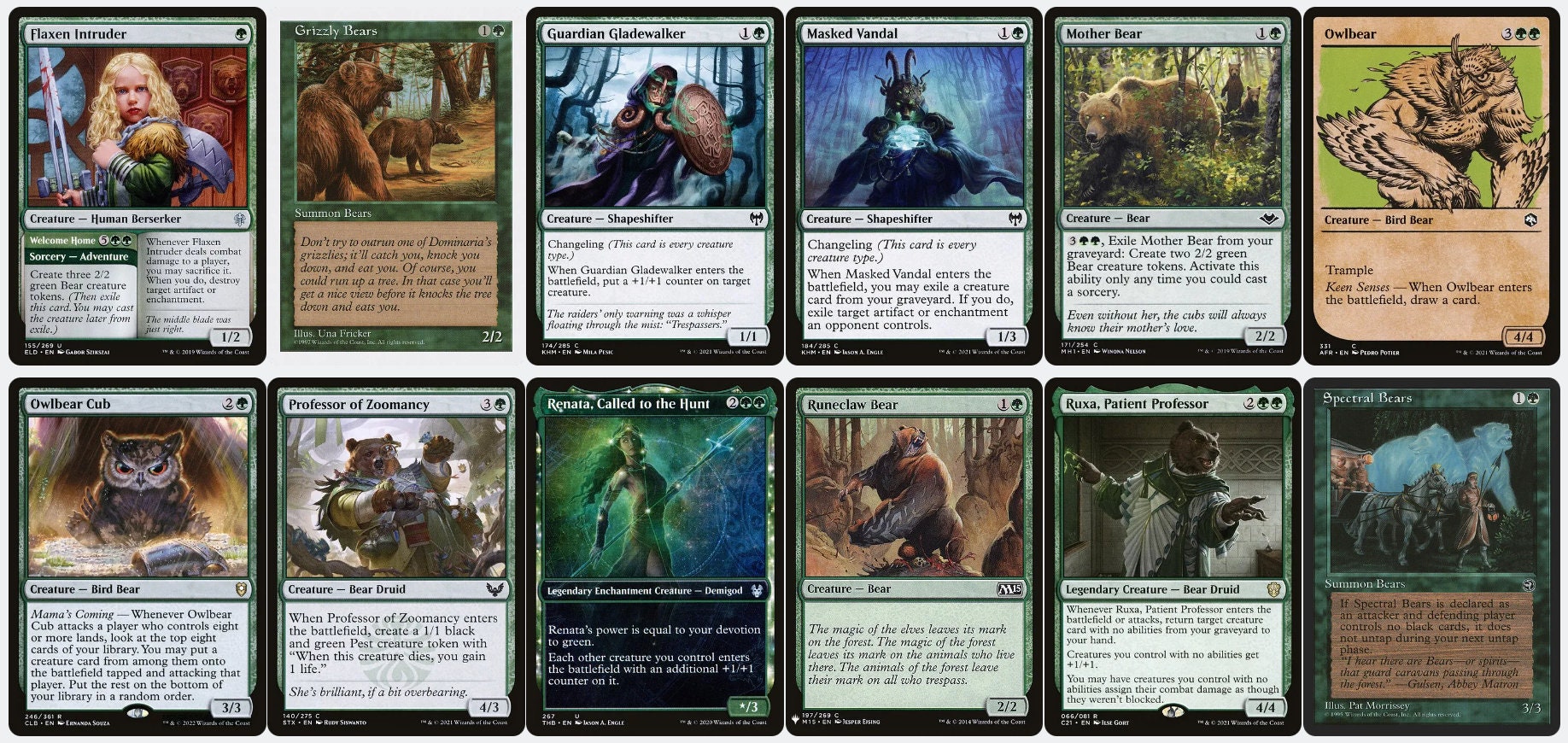 Ayula Ayula, Queen Among Bears BEAR TRIBAL Magic MTG Custom Commander Deck ...