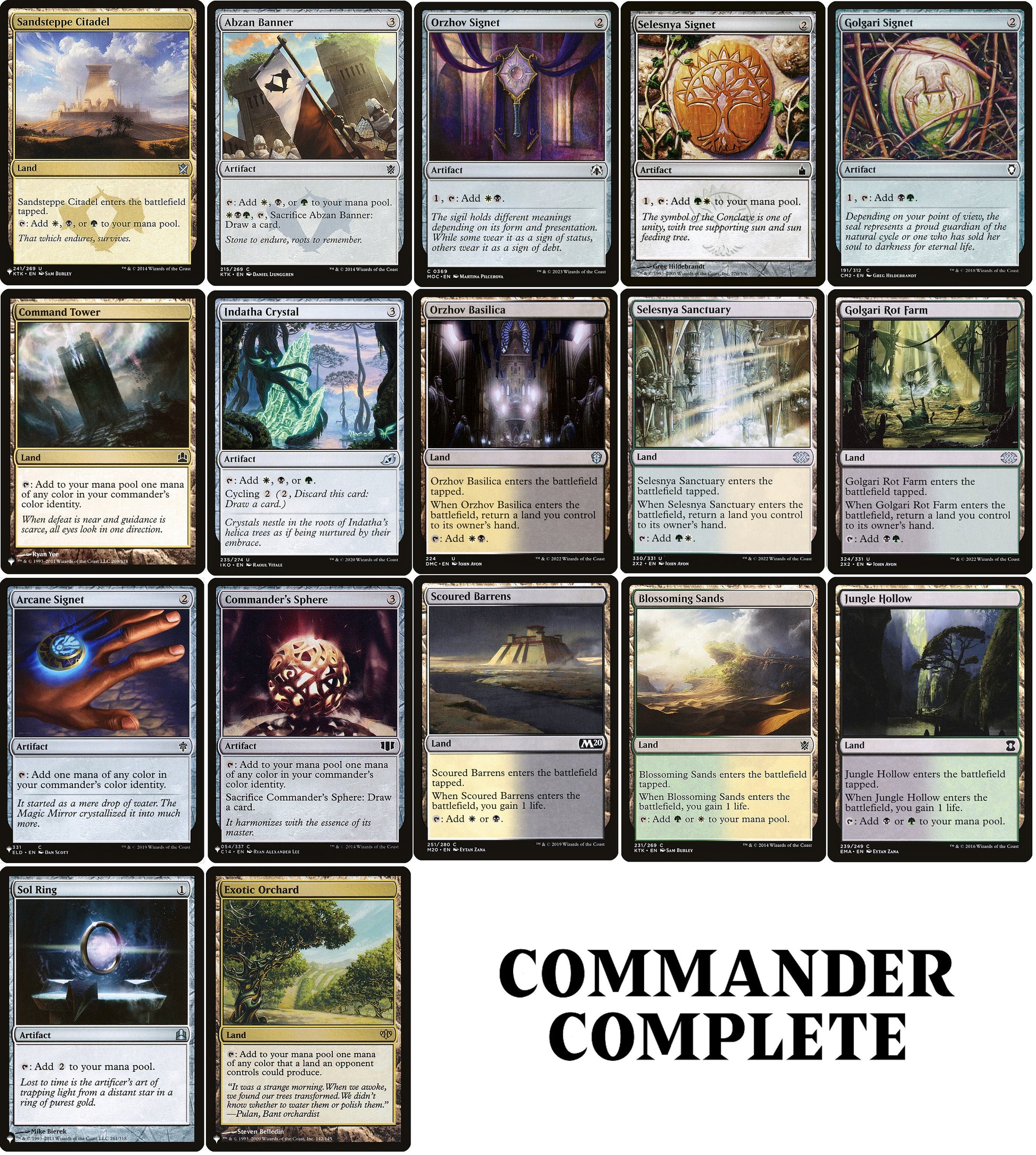 ABZAN INDATHA White/Black/Green Commander Deck Builder Starter Pack Kit ABZAN INDATHA White/Black/Green Commander Deck Builder Starter Pack Kit
