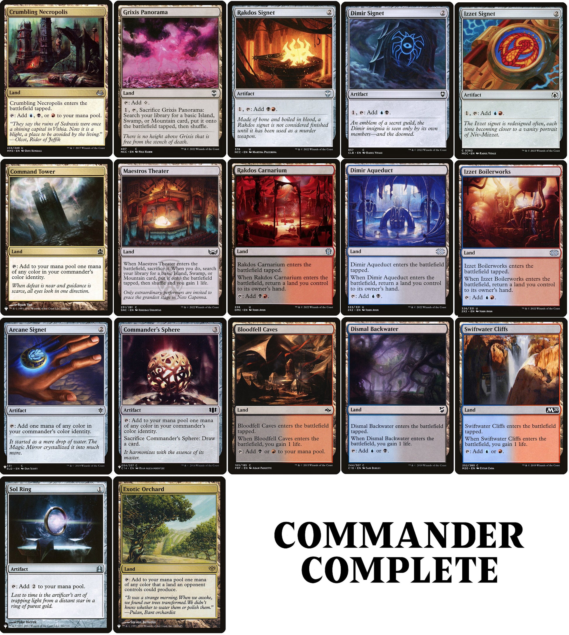 GRIXIS MAESTROS Blue/Black/Red Mana Commander Deck Builder Starter Pack Kit GRIXIS MAESTROS Blue/Black/Red Mana Commander Deck Builder Starter Pack Kit