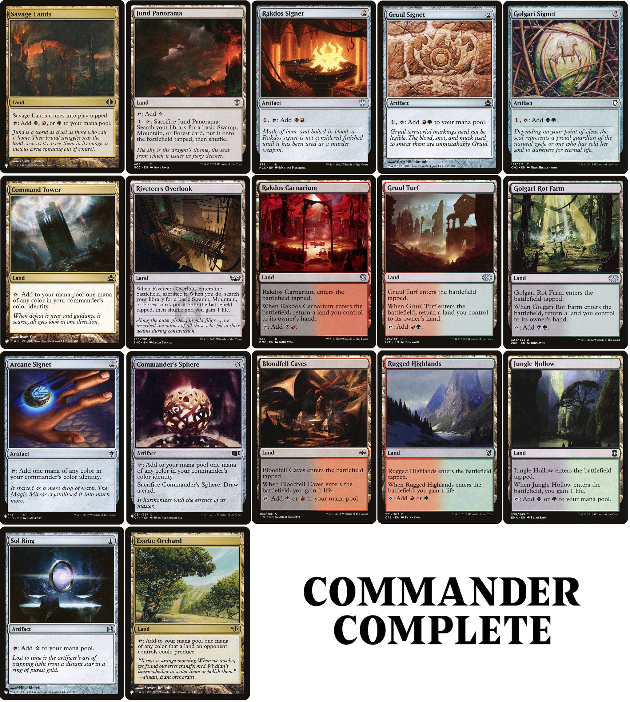 JUND RIVETEERS Black/Red/Green Commander Deck Builder Starter Pack Kit