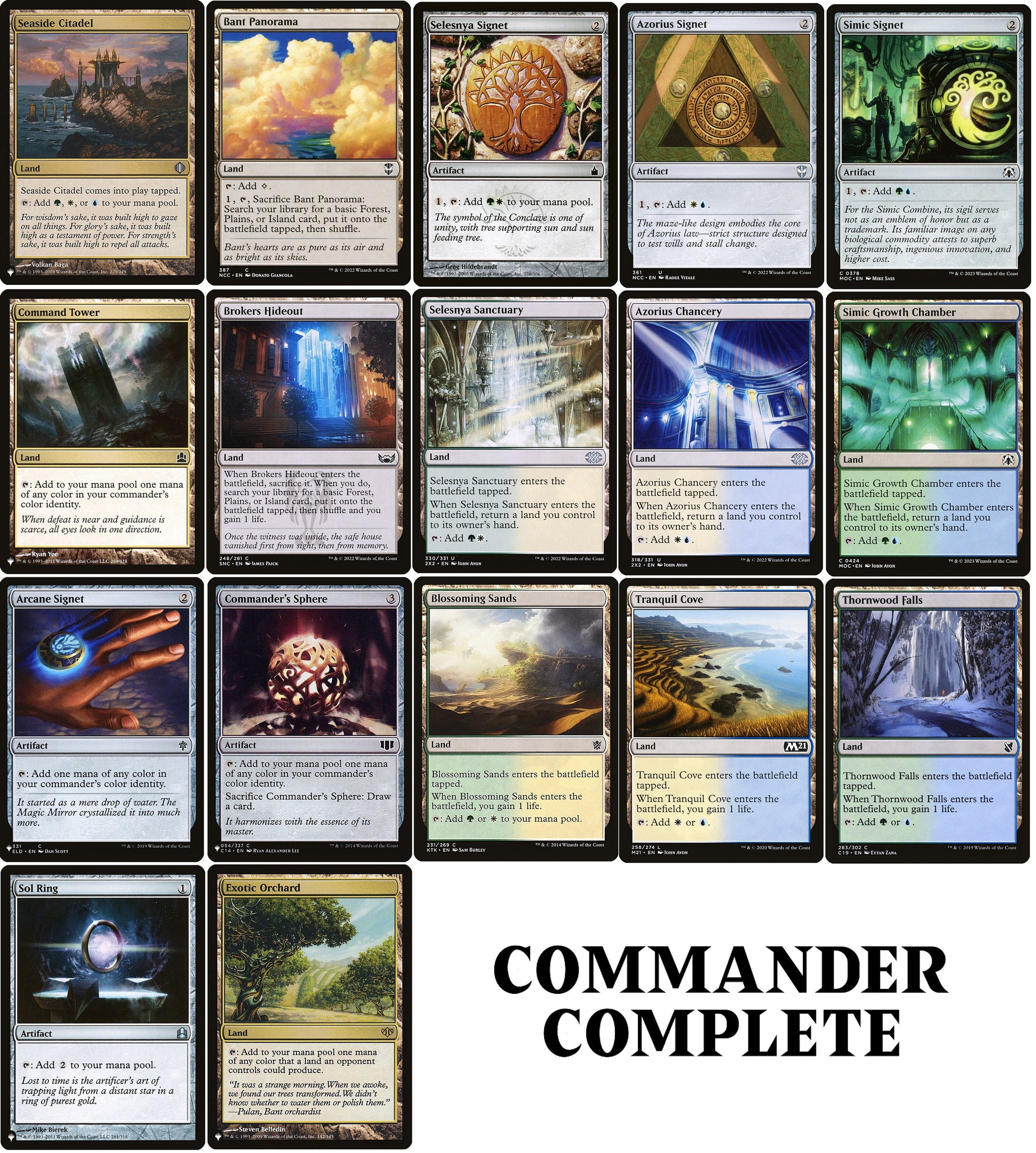 BANT BROKERS Green/White/Blue Commander Deck Builder Starter Pack Kit BANT BROKERS Green/White/Blue Commander Deck Builder Starter Pack Kit