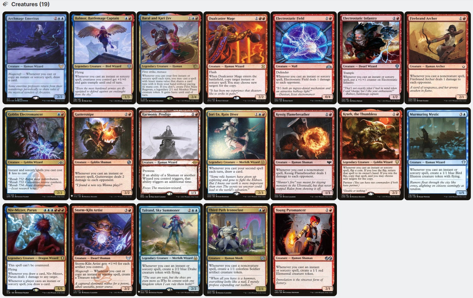 Veyran, Voice of Duality MAGECRAFT SPELLS Izzet Magic Mtg Custom Comma CommanderComplete Veyran, Voice of Duality MAGECRAFT SPELLS Izzet Magic Mtg Custom Comma CommanderComplete
