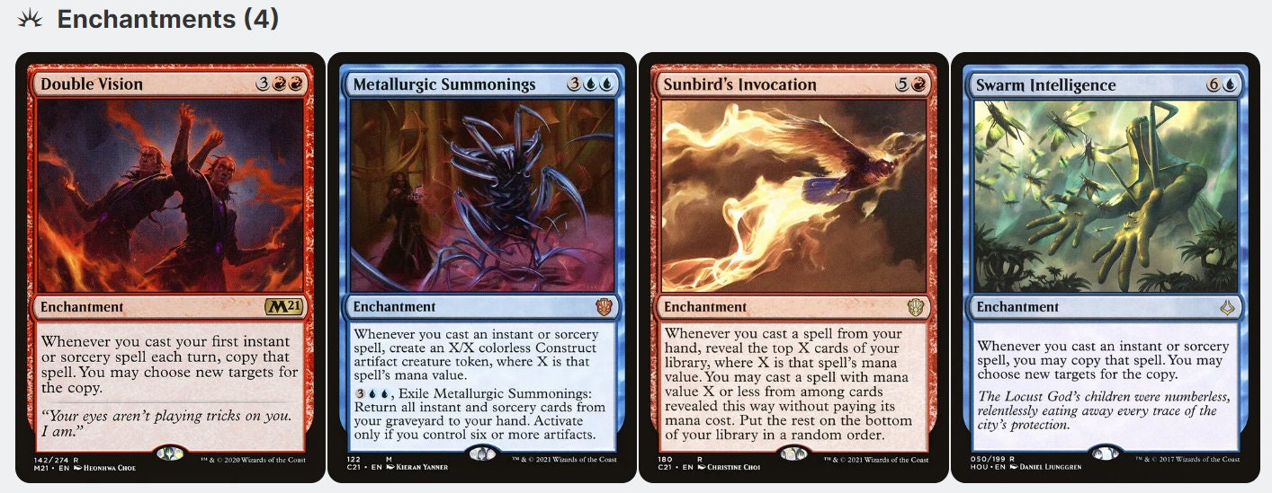 Veyran, Voice of Duality MAGECRAFT SPELLS Izzet Magic Mtg Custom Commander Deck Veyran, Voice of Duality MAGECRAFT SPELLS Izzet Magic Mtg Custom Commander Deck