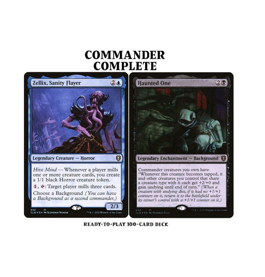 Zellix, Sanity Flayer and Haunted One HORROR MILL Magic MTG Commander Deck